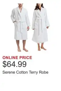 Costco Serene Cotton Terry Robe offer