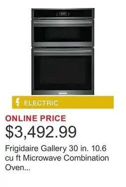 Costco Frigidaire Gallery 30 in. 10.6 cu ft Microwave Combination Oven with Total Convection and Air Fry offer