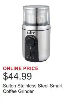 Costco Salton Stainless Steel Smart Coffee Grinder offer