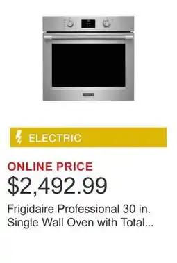 Costco Frigidaire Professional 30 in. Single Wall Oven with Total Convection and Air Fry offer
