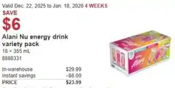 Costco Alani Nu energy drink offer