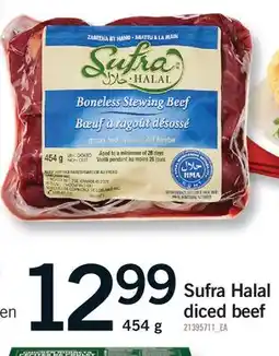 Fortinos SUFRA HALAL DICED BEEF, 454 G offer