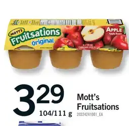Fortinos MOTT'S FRUITSATIONS offer