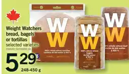 Fortinos WEIGHT WATCHERS BREAD, BAGELS OR TORTILLAS, 248-450 G offer
