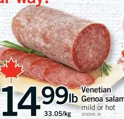 Fortinos VENETIAN GENOA SALAMI offer