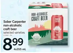 Fortinos SOBER CARPENTER NON-ALCOHOLIC CRAFT BEER, 4X355 ML offer