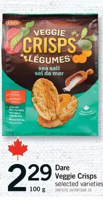 Fortinos DARE VEGGIE CRISPS, 100 G offer