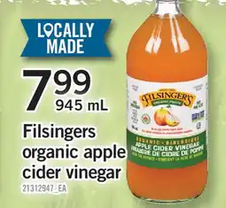 Fortinos FILSINGERS ORGANIC APPLE CIDER VINEGAR, 945 ML offer