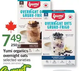 Fortinos YUMI ORGANICS OVERNIGHT OATS, 250 G offer