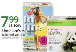 Fortinos UNCLE LEE'S TEA, 18-100'S offer