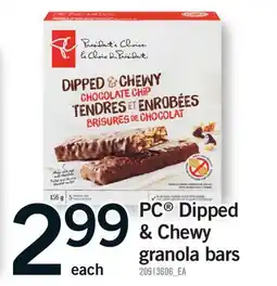 Fortinos PC DIPPED & CHEWY GRANOLA BARS offer