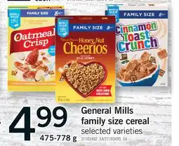 Fortinos GENERAL MILLS FAMILY SIZE CEREAL, 475-778 G offer