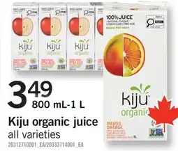 Fortinos KIJU ORGANIC JUICE, 800 ML- 1L offer