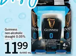 Fortinos GUINNESS NON-ALCOHOLIC DRAUGHT 0.05%, 4x440 mL offer