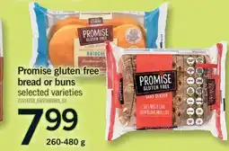 Fortinos PROMISE GLUTEN FREE BREAD OR BUNS, 260-480 G offer