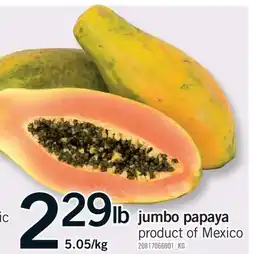 Fortinos JUMBO PAPAYA offer