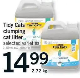 Fortinos TIDY CATS CLUMPING CAT LITTER, 2.72 KG offer