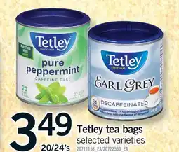 Fortinos TETLEY TEA BAGS, 20/24'S offer
