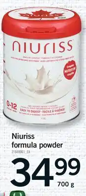 Fortinos NIURISS FORMULA POWDER, 700 G offer