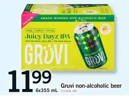 Fortinos GRUVI NON-ALCOHOLIC BEER, 6x355 mL offer