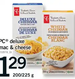 Fortinos PC DELUXE MAC & CHEESE, 200/225 G offer