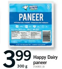 Fortinos HAPPY DAIRY PANEER, 300 G offer