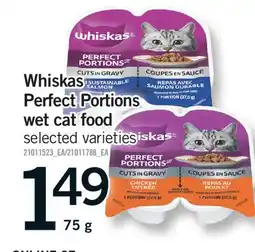 Fortinos WHISKAS PERFECT PORTIONS WET CAT FOOD, 75 G offer
