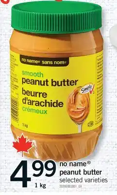 Fortinos NO NAME PEANUT BUTTER, 1 KG offer