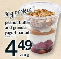 Fortinos PEANUT BUTTER AND GRANOLA YOGURT PARFAIT, 210 G offer
