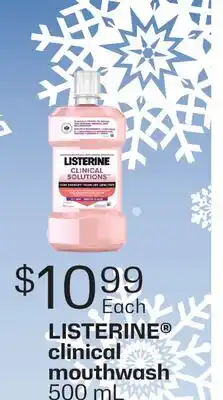 Fortinos LISTERINE CLINICAL MOUTHWASH, 500 ML offer