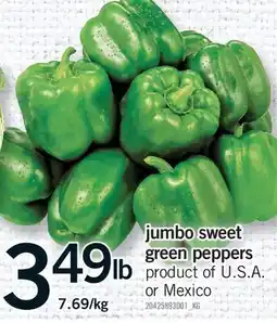 Fortinos JUMBO SWEET GREEN PEPPERS offer