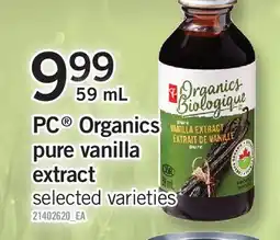 Fortinos PC ORGANICS PURE VANILLA EXTRACT, 59 ML offer