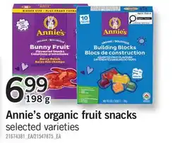 Fortinos ANNIE'S ORGANIC FRUIT SNACKS, 198 G offer