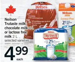 Fortinos NEILSON TRUTASTE MILK, CHOCOLATE MILK 4 L OR LACTOSE FREE MILK, 2 L offer