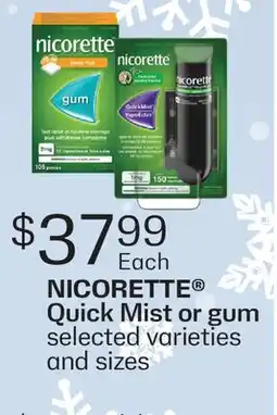 Fortinos NICORETTE QUICK MIST OR GUM offer