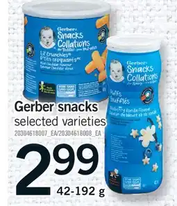 Fortinos GERBER SNACKS, 42-192 G offer