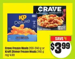 FreshCo Crave Frozen Meals 200-340 g or Kraft Dinner Frozen Meals 340 g offer