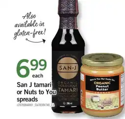 Fortinos SAN J TAMARI OR NUTS TO YOU SPREADS offer