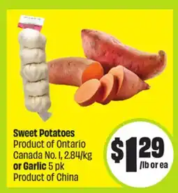 FreshCo Sweet Potatoes or Garlic offer