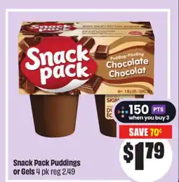 FreshCo Snack Pack Puddings or Gels 4 pk offer
