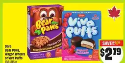 FreshCo Dare Bear Paws, Wagon Wheels or Viva Puffs 168-315 g offer