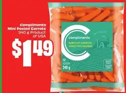 FreshCo Compliments Mini Peeled Carrots 340 g Product of USA offer