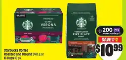 FreshCo Starbucks Coffee Roasted and Ground 340 g or K-Cups 10 pk offer