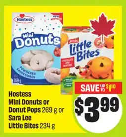 FreshCo Hostess Mini Donuts or Donut Pops 269 g or Sara Lee Little Bites 234 g offer
