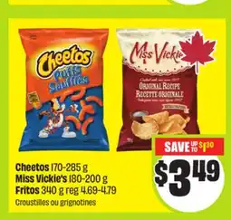 FreshCo Cheetos 170-285 g Miss Vickie's 180-200 g Fritos 340 g offer