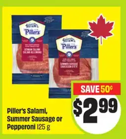 FreshCo Piller's Salami, Summer Sausage or Pepperoni 125 g offer