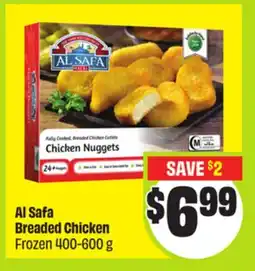 FreshCo Al Safa Breaded Chicken Frozen 400-600 g offer