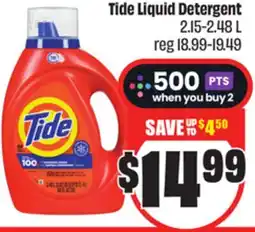 FreshCo Tide Liquid Laundry Detergent 2.15–2.48 L offer