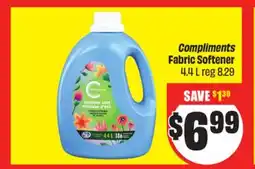 FreshCo Compliments Fabric Softener 4.4 L offer