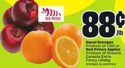 FreshCo Navel Oranges or Red Prince Apples Product of USA or Product of Ontario Canada Extra Fancy 1.94/kg offer